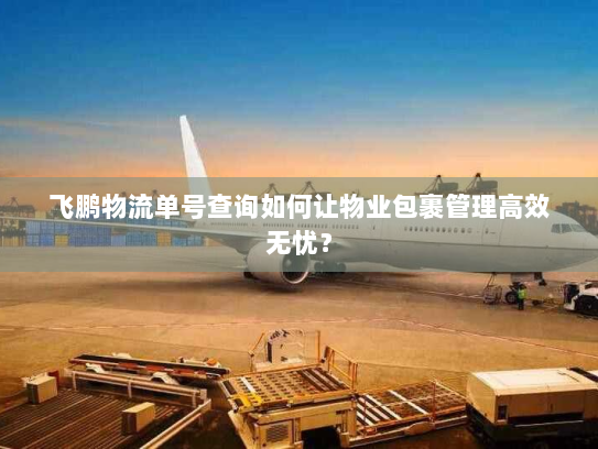 飞鹏物流单号查询如何让物业包裹管理高效无忧？