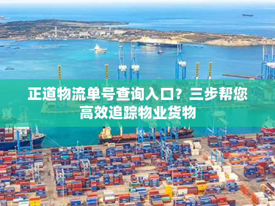 正道物流单号查询入口？三步帮您高效追踪物业货物