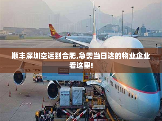 顺丰深圳空运到合肥,急需当日达的物业企业看这里!
