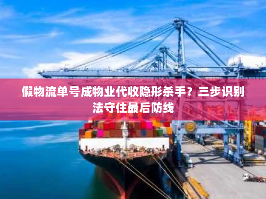 假物流单号成物业代收隐形杀手?三步识别法守住最后防线 假物流单号成物业代收隐形杀手?三步识别法守住最后防线