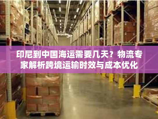 印尼到中国海运需要几天？物流专家解析跨境运输时效与成本优化