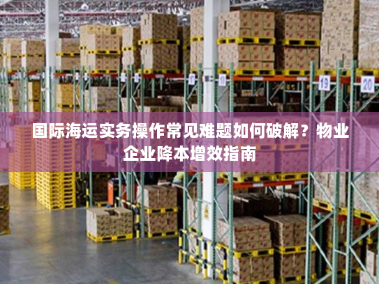 国际海运实务操作常见难题如何破解?物业企业降本增效指南 国际海运实务操作常见难题如何破解?物业企业降本增效指南
