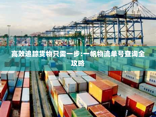 高效追踪货物只需一步:一帆物流单号查询全攻略 高效追踪货物只需一步:一帆物流单号查询全攻略
