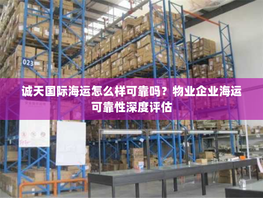 诚天国际海运怎么样可靠吗?物业企业海运可靠性深度评估 诚天国际海运怎么样可靠吗?物业企业海运可靠性深度评估