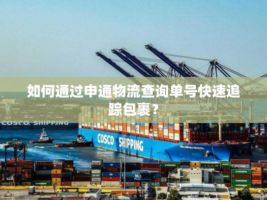 如何通过申通物流查询单号快速追踪包裹？