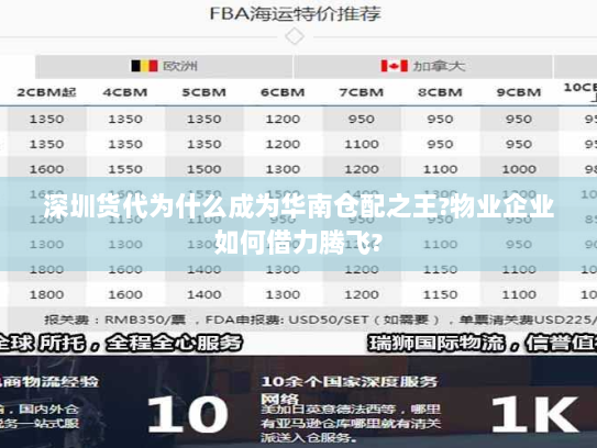 深圳货代为什么成为华南仓配之王?物业企业如何借力腾飞? 深圳货代为什么成为华南仓配之王?物业企业如何借力腾飞?