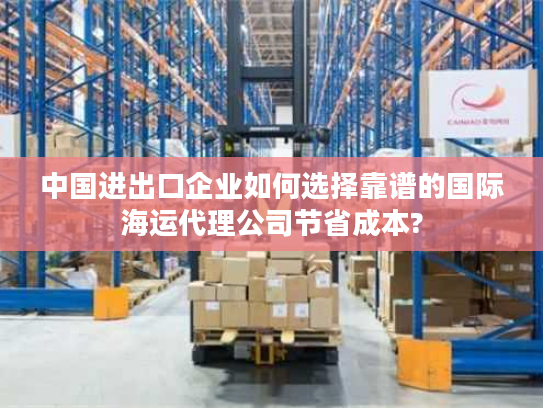 中国进出口企业如何选择靠谱的国际海运代理公司节省成本? 中国进出口企业如何选择靠谱的国际海运代理公司节省成本?