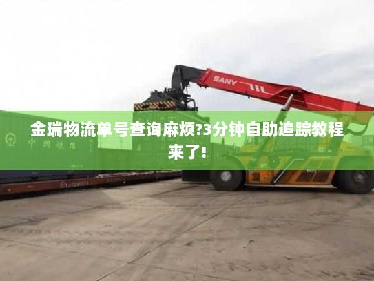 金瑞物流单号查询麻烦?3分钟自助追踪教程来了!