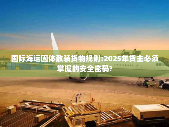 国际海运固体散装货物规则:2025年货主必须掌握的安全密码? 国际海运固体散装货物规则:2025年货主必须掌握的安全密码?