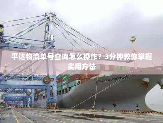 平达物流单号查询怎么操作?3分钟教你掌握实用方法 平达物流单号查询怎么操作?3分钟教你掌握实用方法