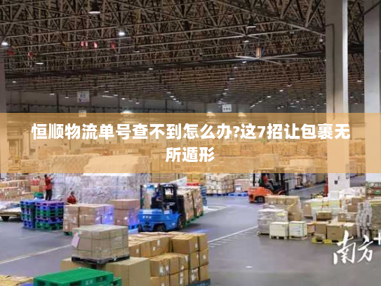 恒顺物流单号查不到怎么办?这7招让包裹无所遁形 恒顺物流单号查不到怎么办?这7招让包裹无所遁形