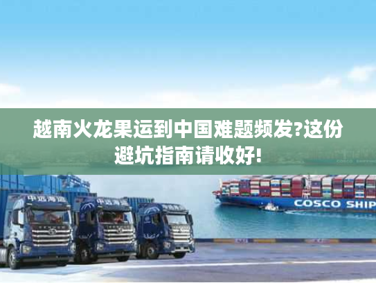 越南火龙果运到中国难题频发?这份避坑指南请收好!