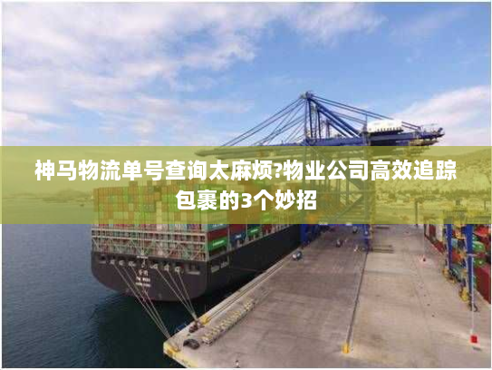 神马物流单号查询太麻烦?物业公司高效追踪包裹的3个妙招 神马物流单号查询太麻烦?物业公司高效追踪包裹的3个妙招