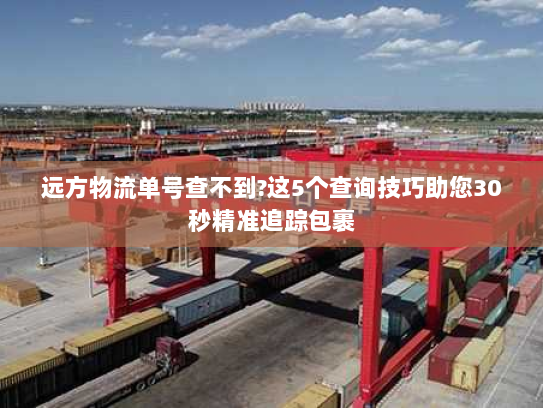 远方物流单号查不到?这5个查询技巧助您30秒精准追踪包裹 远方物流单号查不到?这5个查询技巧助您30秒精准追踪包裹