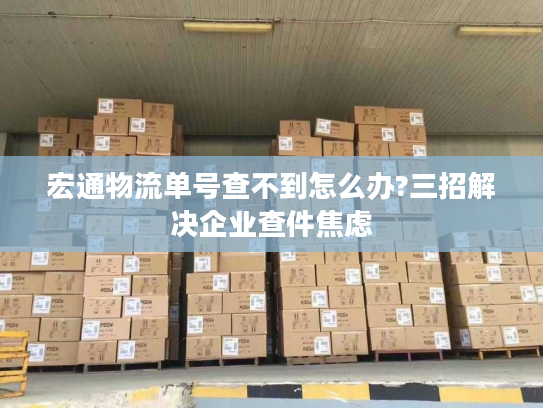 宏通物流单号查不到怎么办?三招解决企业查件焦虑