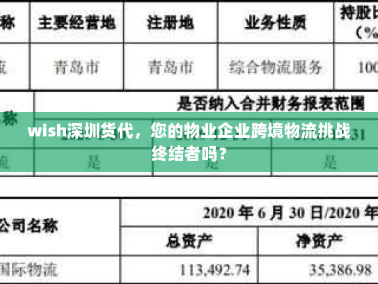 wish深圳货代,您的物业企业跨境物流挑战终结者吗? wish深圳货代,您的物业企业跨境物流挑战终结者吗?