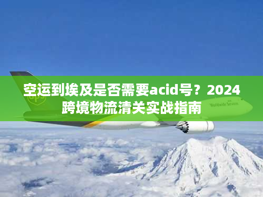 空运到埃及是否需要acid号?2024跨境物流清关实战指南 空运到埃及是否需要acid号?2024跨境物流清关实战指南