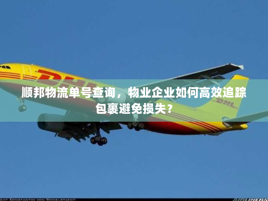 顺邦物流单号查询，物业企业如何高效追踪包裹避免损失？