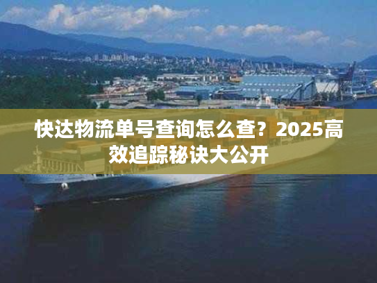 快达物流单号查询怎么查？2025高效追踪秘诀大公开
