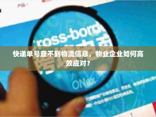 快递单号查不到物流信息，物业企业如何高效应对？