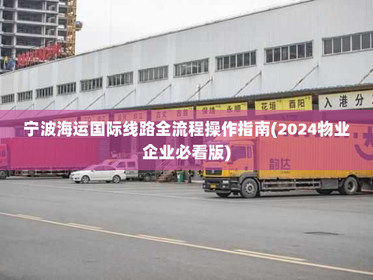 宁波海运国际线路全流程操作指南(2024物业企业必看版) 宁波海运国际线路全流程操作指南(2024物业企业必看版)