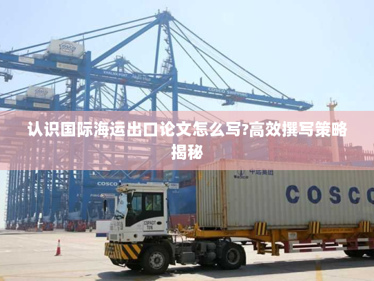 认识国际海运出口论文怎么写?高效撰写策略揭秘