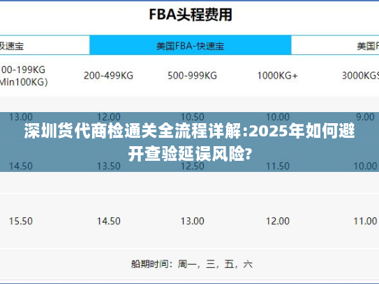 深圳货代商检通关全流程详解:2025年如何避开查验延误风险? 深圳货代商检通关全流程详解:2025年如何避开查验延误风险?