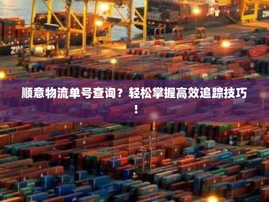 顺意物流单号查询?轻松掌握高效追踪技巧! 顺意物流单号查询?轻松掌握高效追踪技巧!
