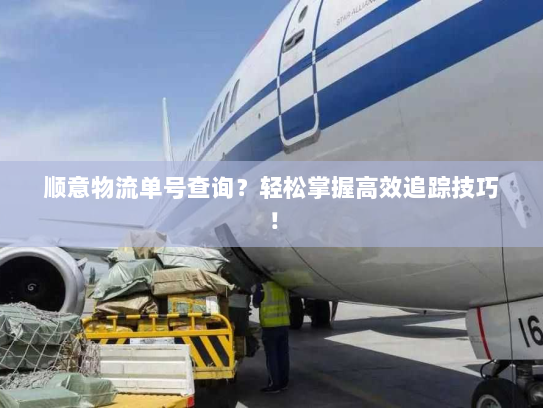 顺意物流单号查询?轻松掌握高效追踪技巧! 顺意物流单号查询?轻松掌握高效追踪技巧!