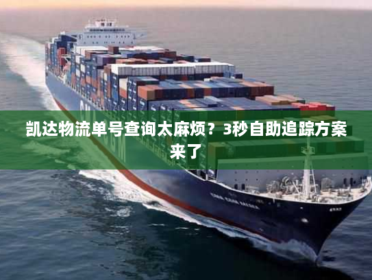 凯达物流单号查询太麻烦?3秒自助追踪方案来了 凯达物流单号查询太麻烦?3秒自助追踪方案来了