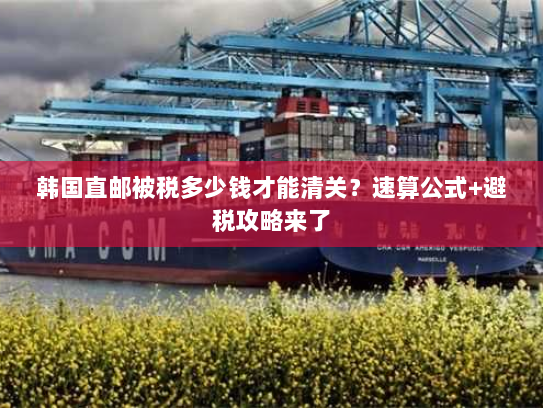 韩国直邮被税多少钱才能清关?速算公式+避税攻略来了 韩国直邮被税多少钱才能清关?速算公式+避税攻略来了