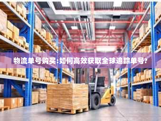 物流单号购买:如何高效获取全球追踪单号?