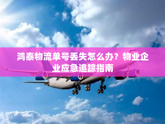 鸿泰物流单号丢失怎么办？物业企业应急追踪指南