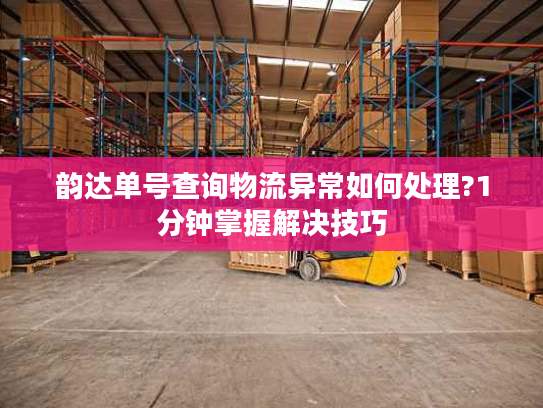 韵达单号查询物流异常如何处理?1分钟掌握解决技巧