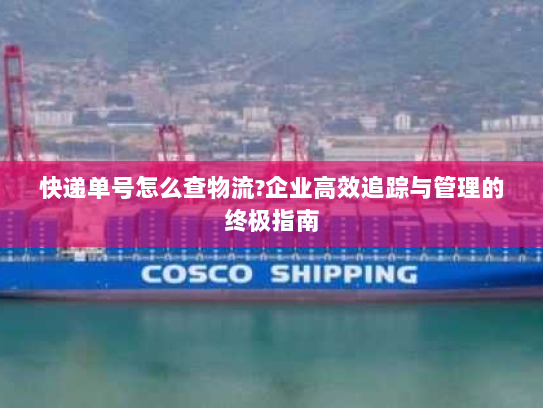 快递单号怎么查物流?企业高效追踪与管理的终极指南 快递单号怎么查物流?企业高效追踪与管理的终极指南