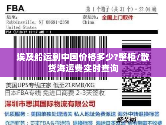 埃及船运到中国价格多少?整柜/散货海运费实时查询
