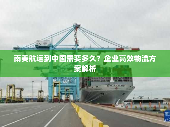 南美航运到中国需要多久?企业高效物流方案解析 南美航运到中国需要多久?企业高效物流方案解析