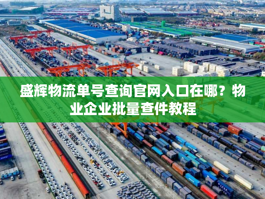 盛辉物流单号查询官网入口在哪?物业企业批量查件教程 盛辉物流单号查询官网入口在哪?物业企业批量查件教程