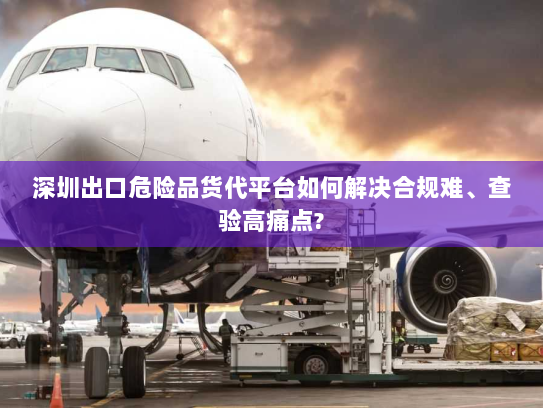 深圳出口危险品货代平台如何解决合规难、查验高痛点? 深圳出口危险品货代平台如何解决合规难、查验高痛点?