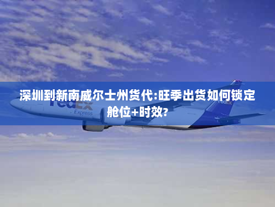 深圳到新南威尔士州货代:旺季出货如何锁定舱位+时效?