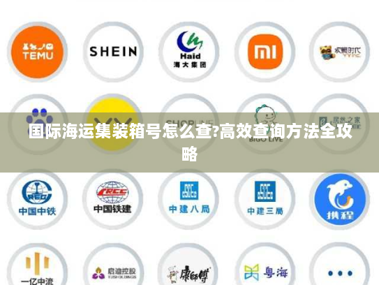 国际海运集装箱号怎么查?高效查询方法全攻略 国际海运集装箱号怎么查?高效查询方法全攻略