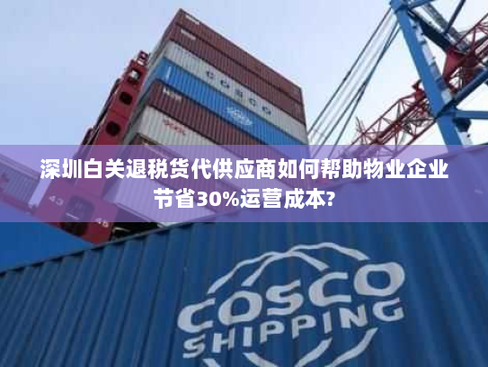 深圳白关退税货代供应商如何帮助物业企业节省30%运营成本? 深圳白关退税货代供应商如何帮助物业企业节省30%运营成本?