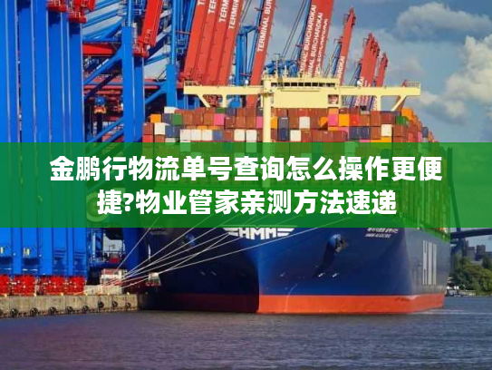 金鹏行物流单号查询怎么操作更便捷?物业管家亲测方法速递
