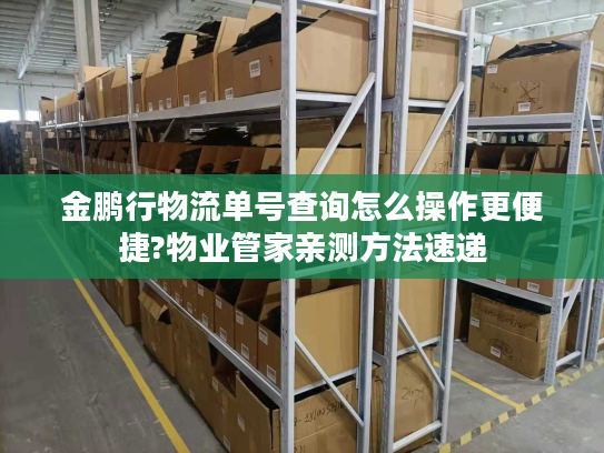 金鹏行物流单号查询怎么操作更便捷?物业管家亲测方法速递