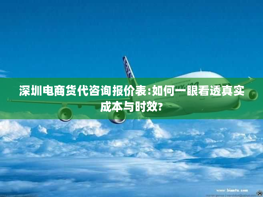 深圳电商货代咨询报价表:如何一眼看透真实成本与时效?