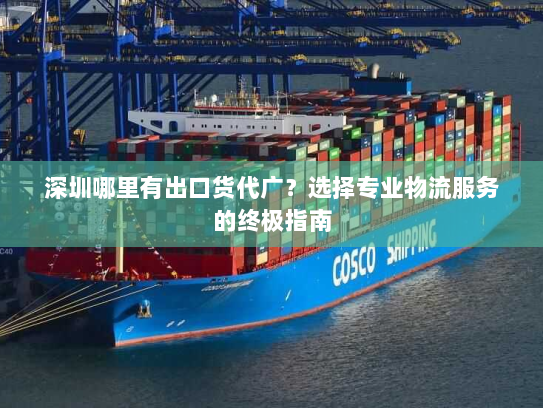 深圳哪里有出口货代广？选择专业物流服务的终极指南