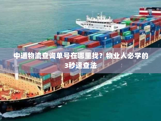 中通物流查询单号在哪里找?物业人必学的3秒速查法 中通物流查询单号在哪里找?物业人必学的3秒速查法