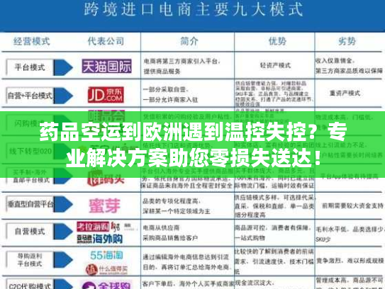 药品空运到欧洲遇到温控失控？专业解决方案助您零损失送达！