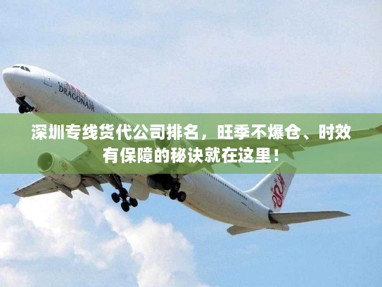 深圳专线货代公司排名,旺季不爆仓、时效有保障的秘诀就在这里! 深圳专线货代公司排名,旺季不爆仓、时效有保障的秘诀就在这里!