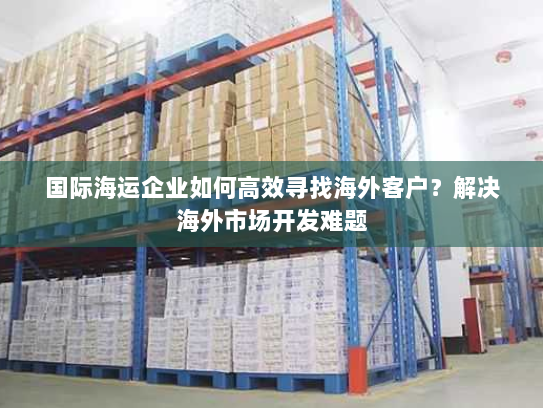 国际海运企业如何高效寻找海外客户？解决海外市场开发难题